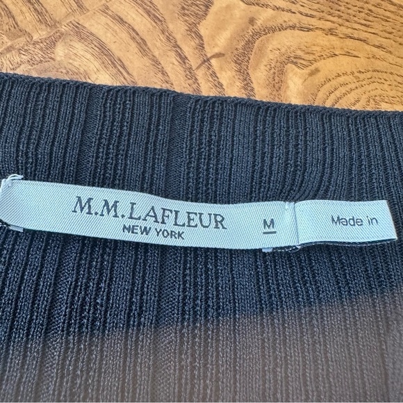 MM Lafleur Black Ribbed Knit Cardigan Sweater. Size Medium - Picture 4 of 9